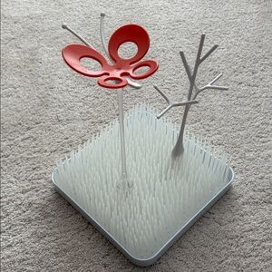 Boon White Grass Stem and Butterfly Countertop Drying Rack